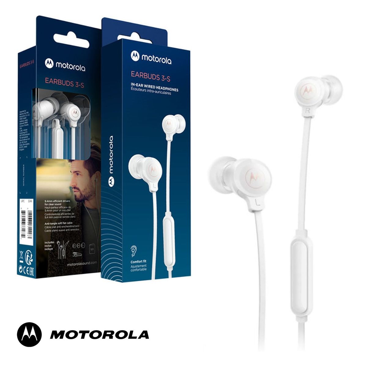 MOTOROLA - Audífonos Motorola IN EAR Wired C-Micro Earbuds 3-S - Blanco Motorola