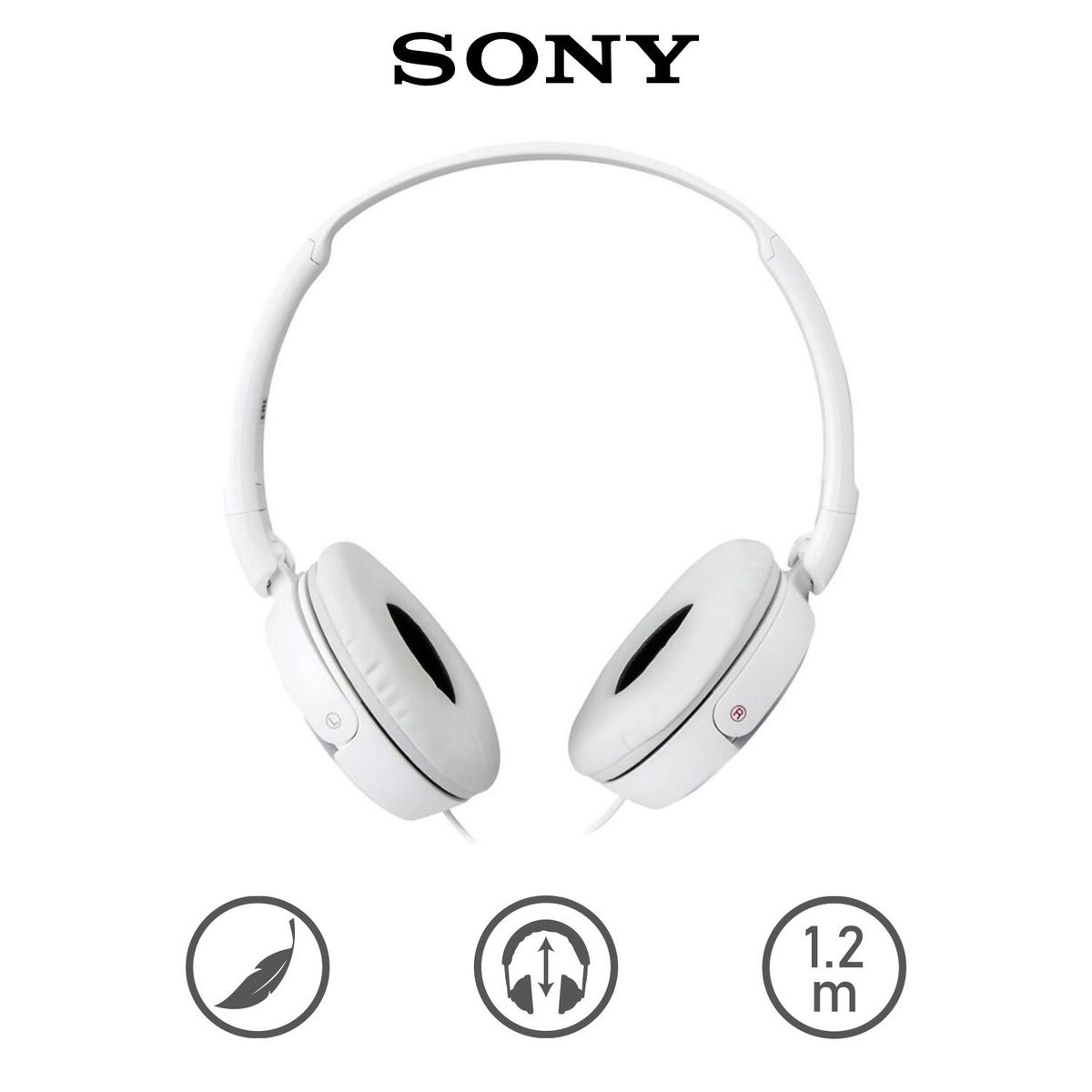 SONY - Audífonos Sony MDR-ZX310AP Over Ear con Micrófono Blanco Sony