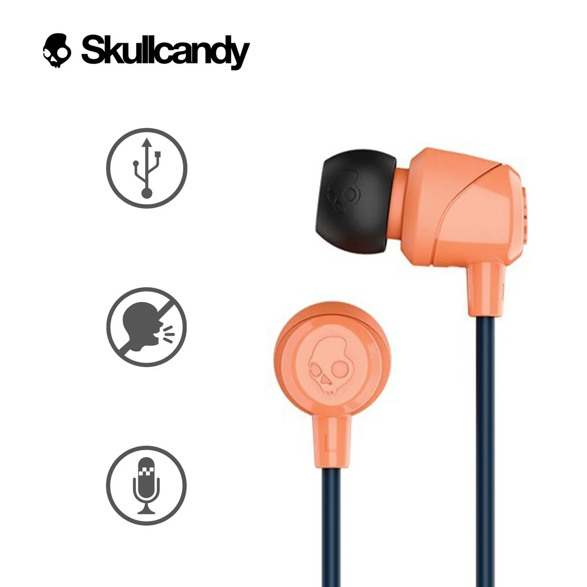 Skullcandy - Audifonos Skullcandy JIB S2DUY CMicro Naranja