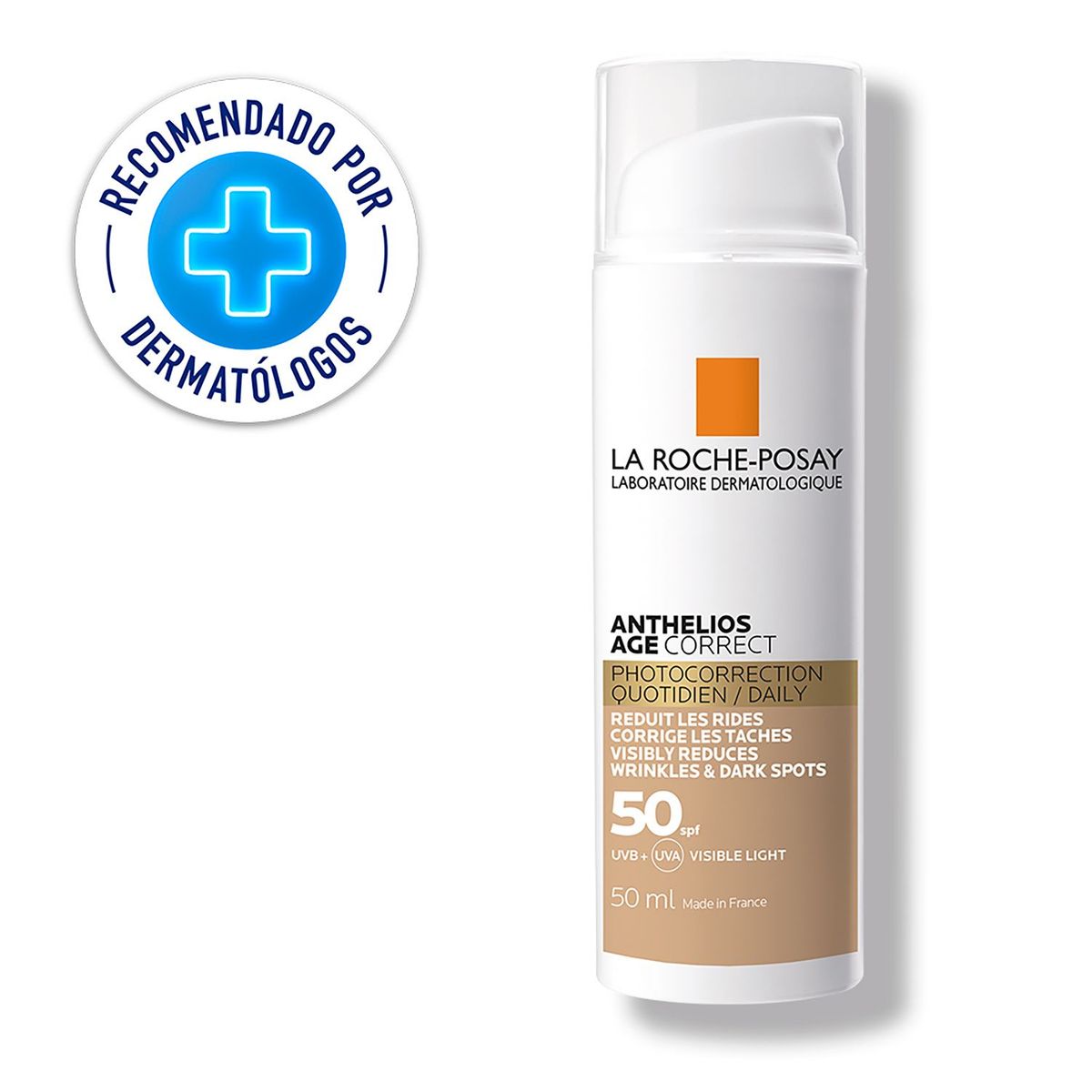 LA ROCHE POSAY - Protector Solar Anti-arrugas Anthelios Age Correct con Color FPS 50 50ml