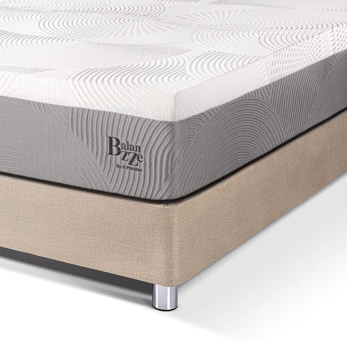 PARAISO - Cama Box Tarima Balanzze 1.5 Plz + 1 Almohada Viscoelásticas + Protector