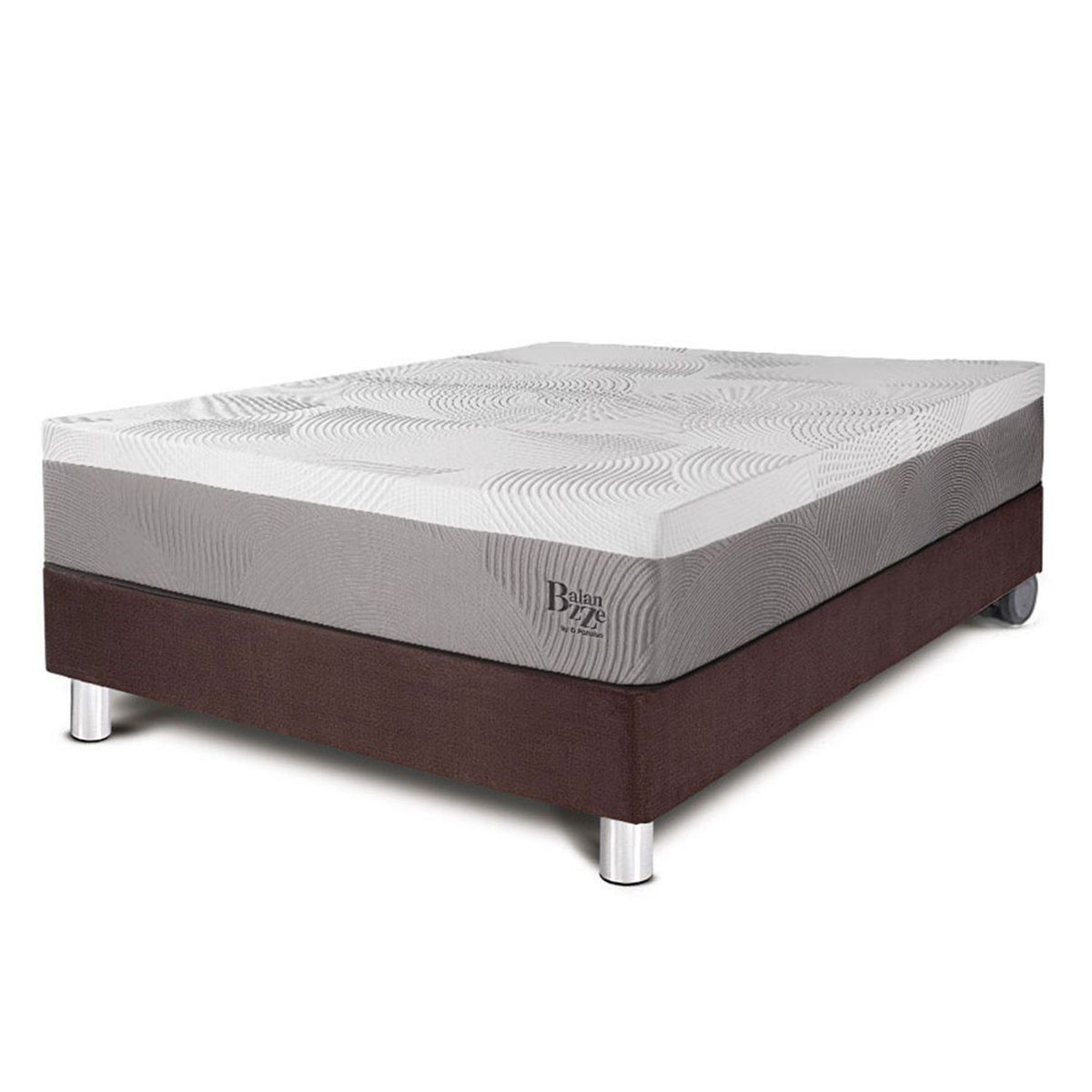 PARAISO - Cama Box Tarima Balanzze 1.5 Plz + 1 Almohada Viscoelásticas