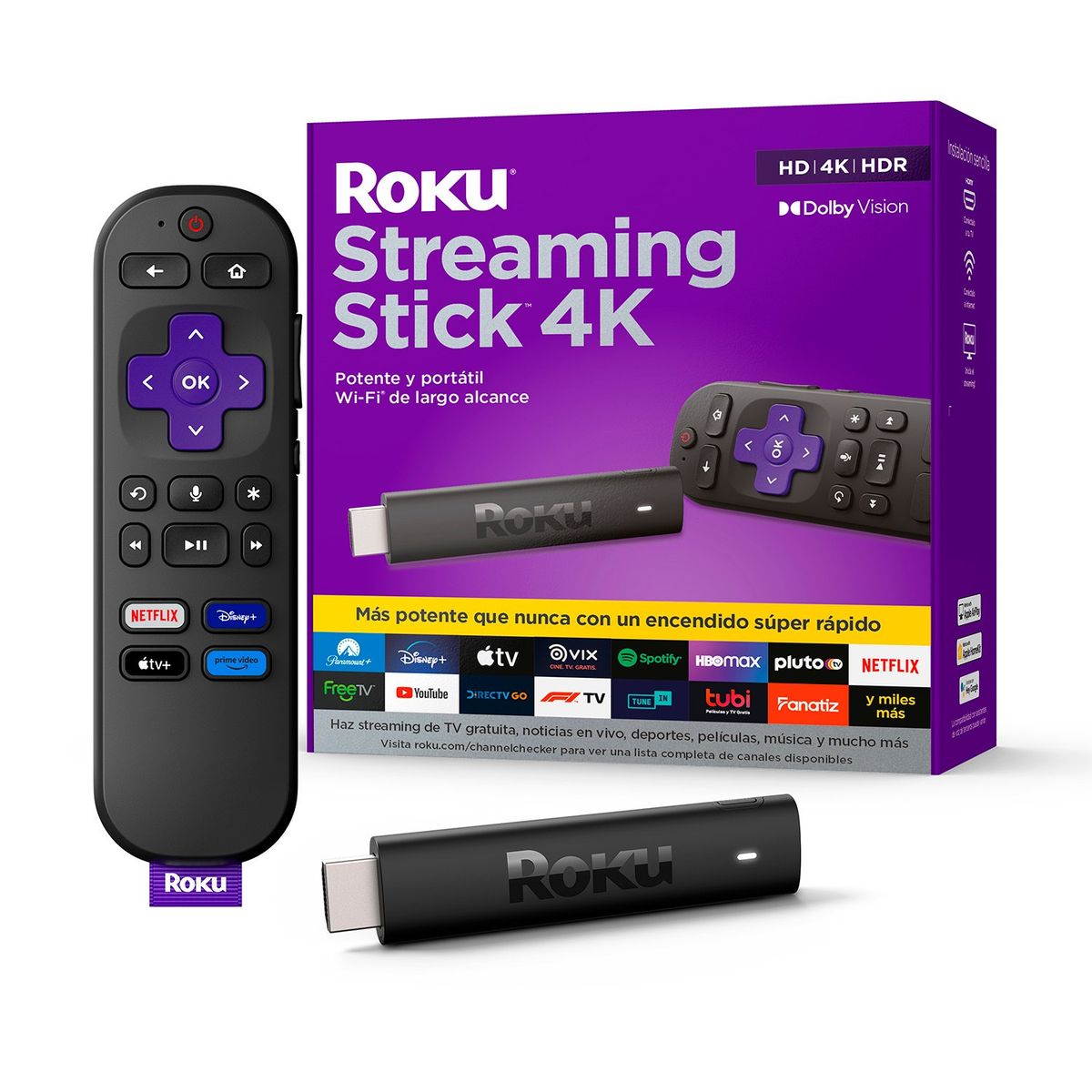 - Convertidor a Smart TV Roku STtreaming Stick 4K 3820MX 1GB