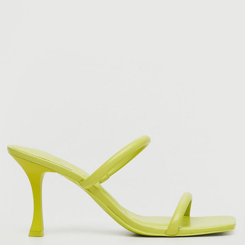 MANGO - Sandalias con Taco Mujer Mango Par