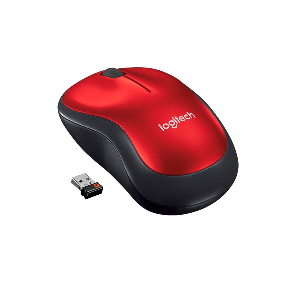 LOGITECH - Mouse Logitech Inalámbrico M185 Rojo