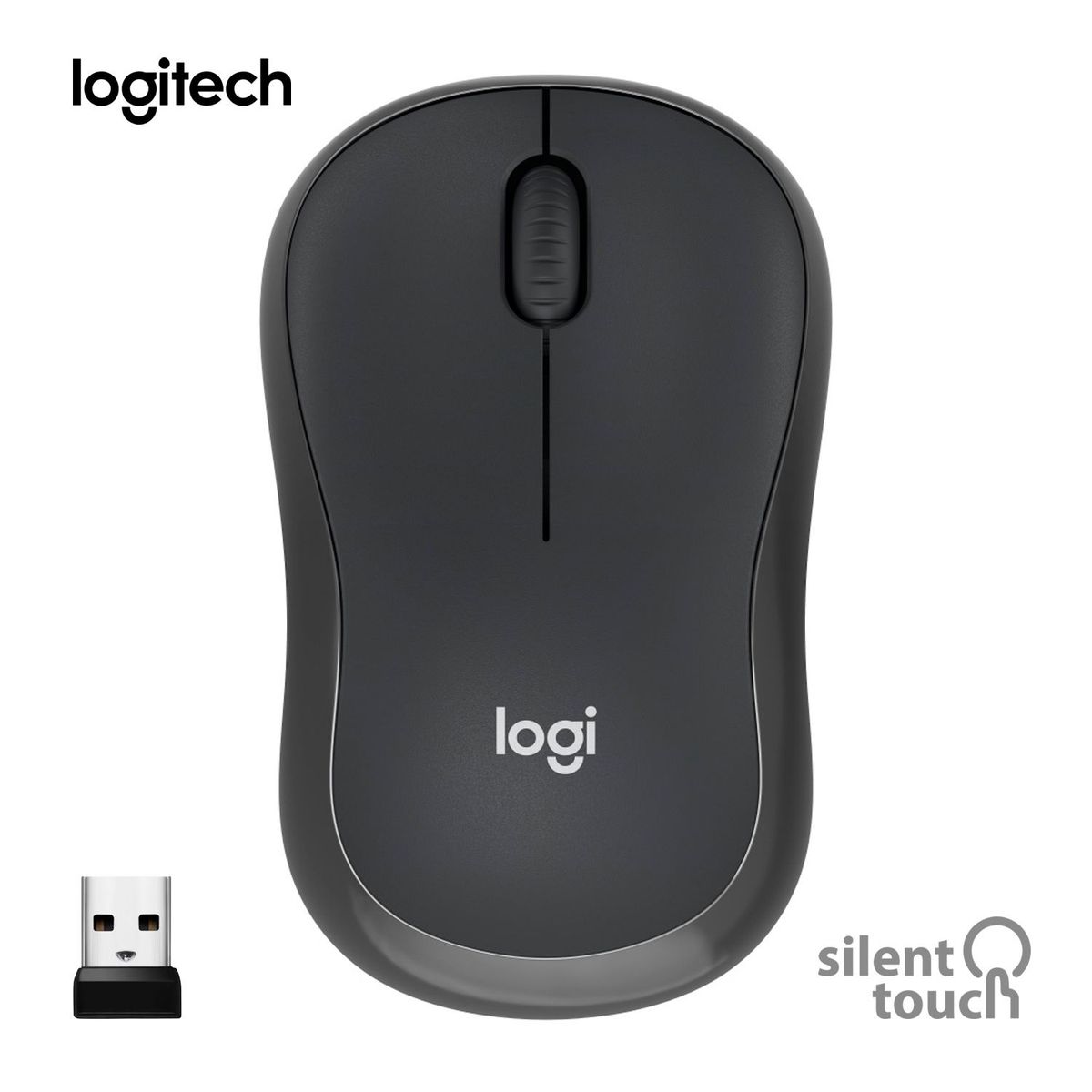 LOGITECH - Mouse Inalambrico Logitech M220 Silent Touch Ambidextro Negro