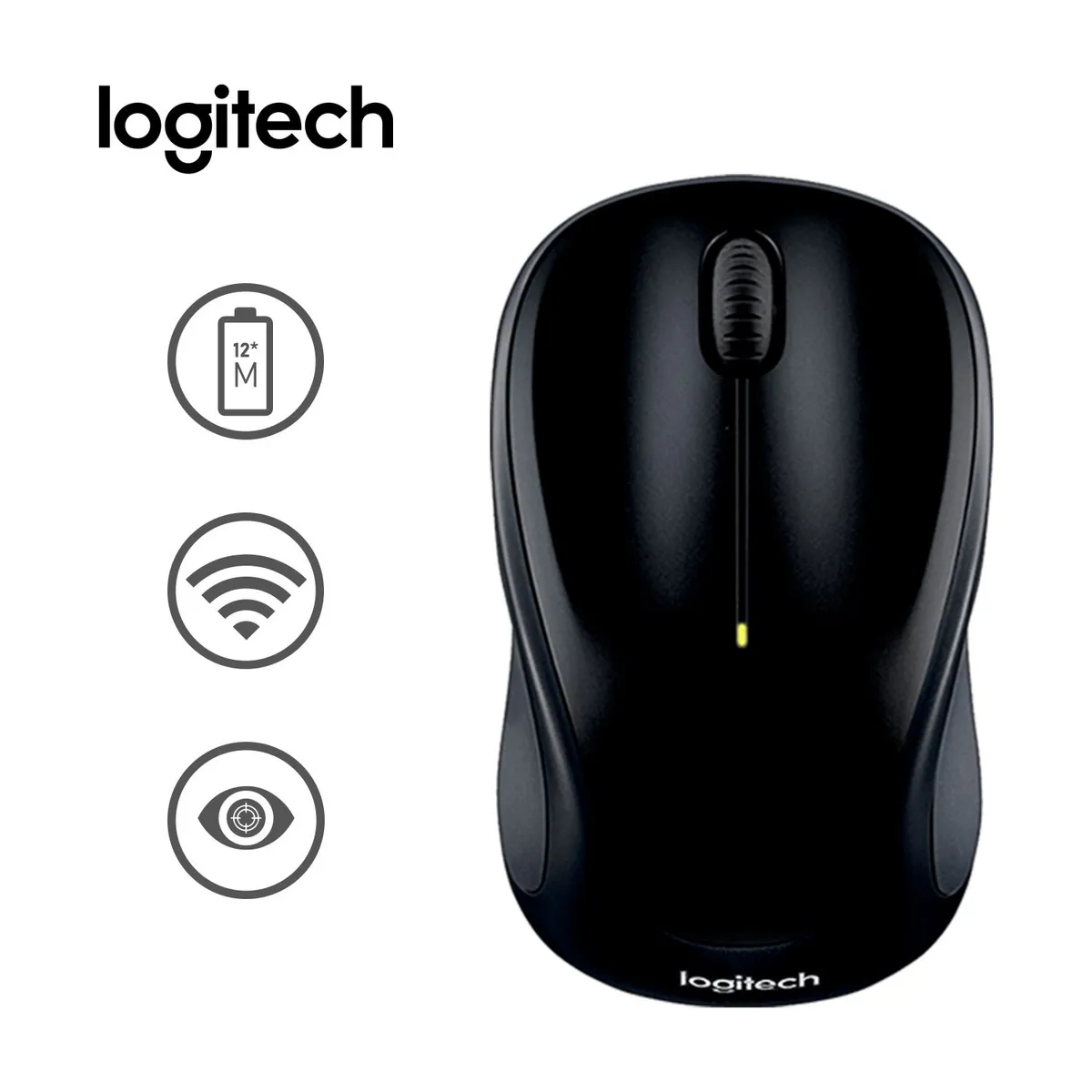 LOGITECH - Mouse Logitech con Receptor Unifying Sensor de Seguimiento Avanzado M317 Negro