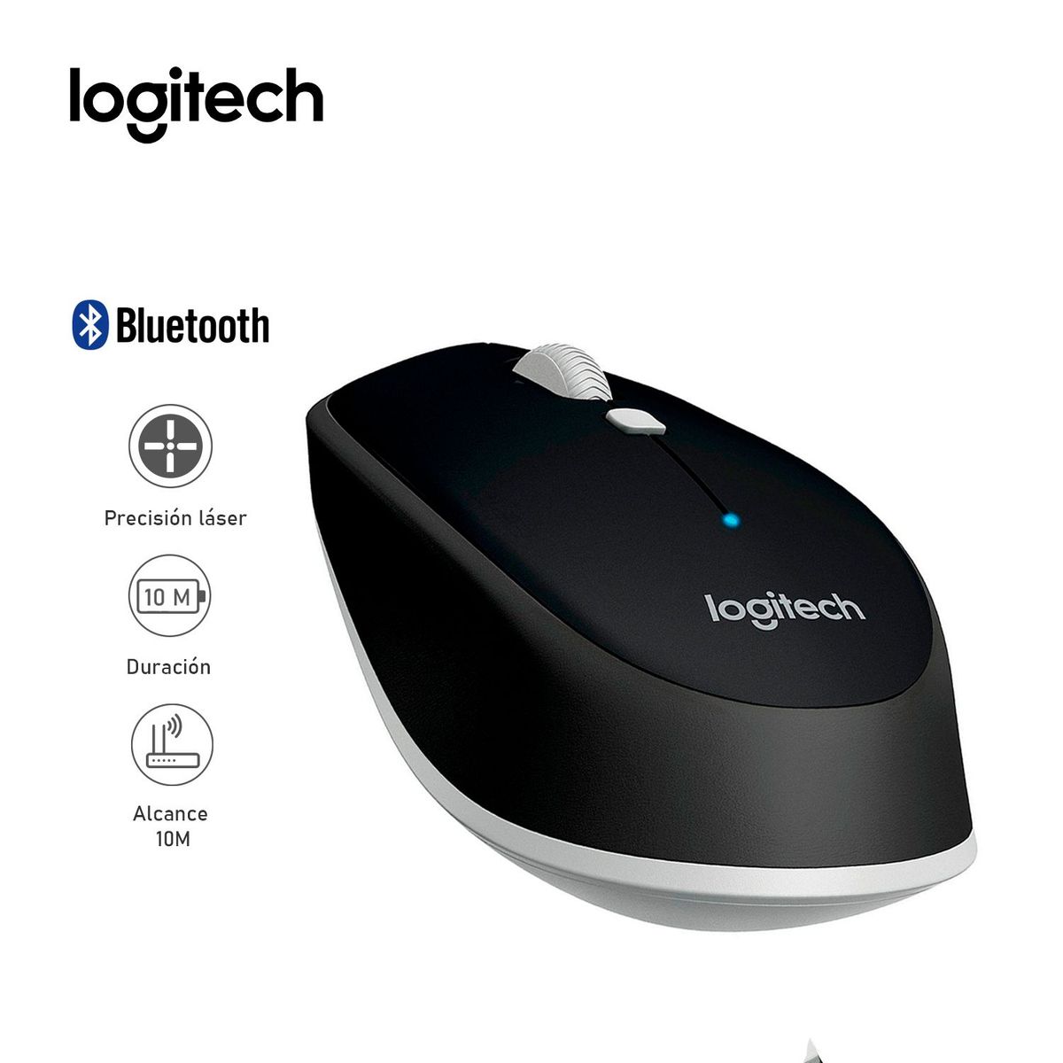 LOGITECH - Mouse Logitech con Sensor Óptico Bluetooth Indicador Led M535 Negro