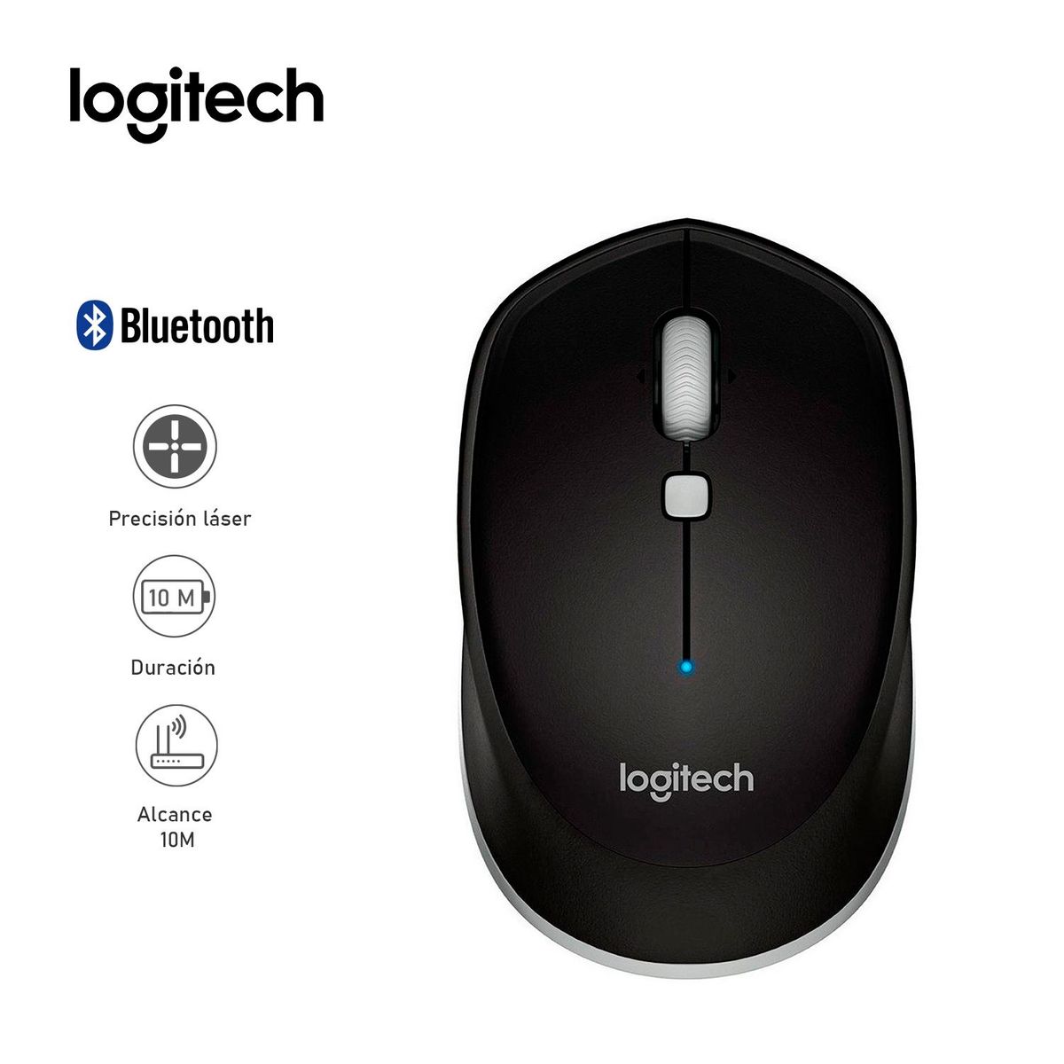 LOGITECH - Mouse Logitech con Sensor Óptico Bluetooth Indicador Led M535 Negro