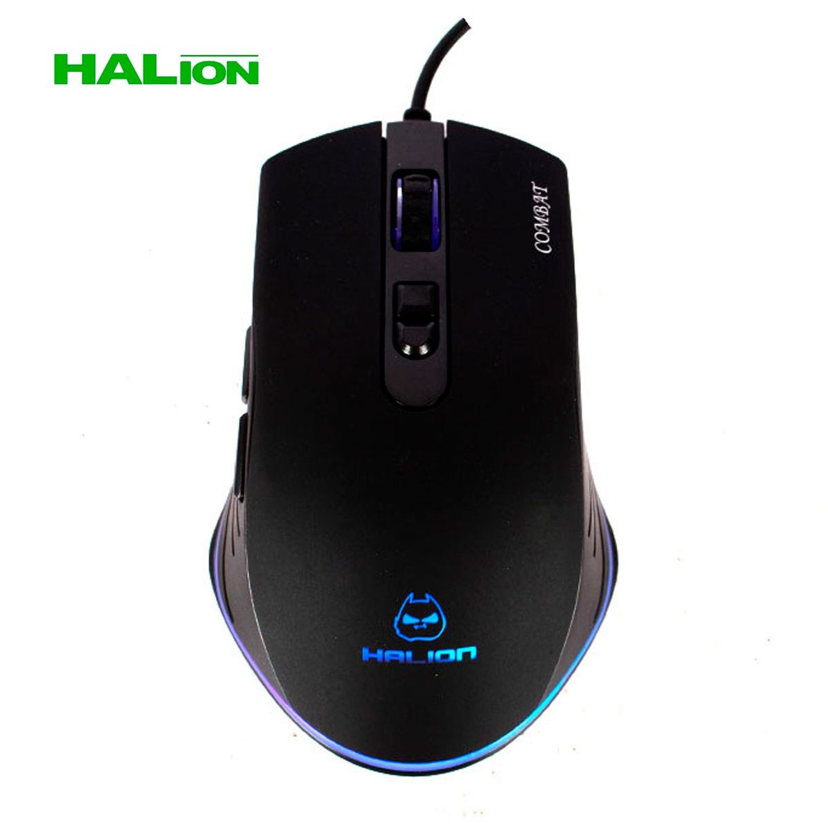 HALION - Mouse Gamer Halion HA-M260 Combat 6 Botones Iluminado Negro