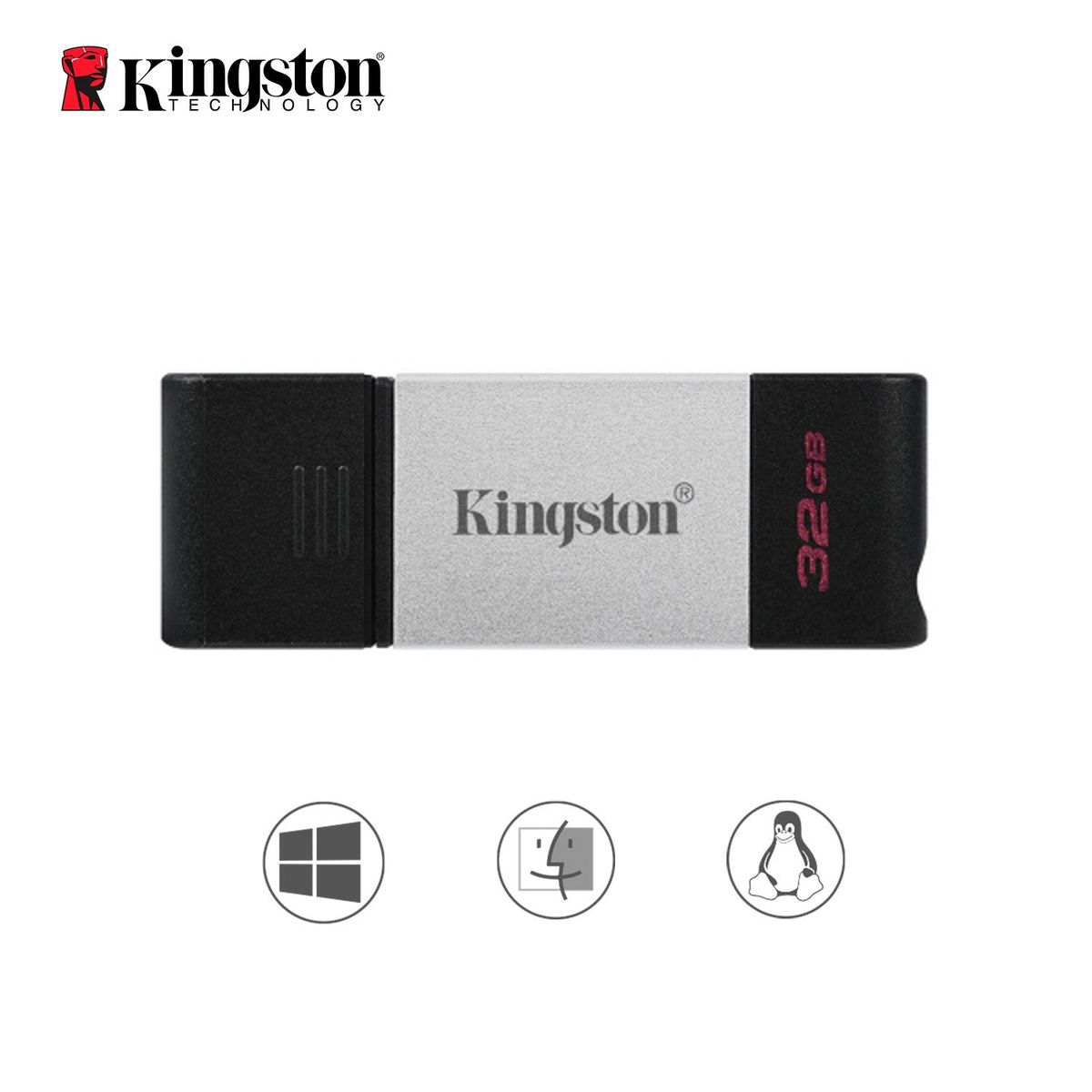 KINGSTON - Memoria USB 3.2 Kingston DT80 32GB Tipo C 200MB/s