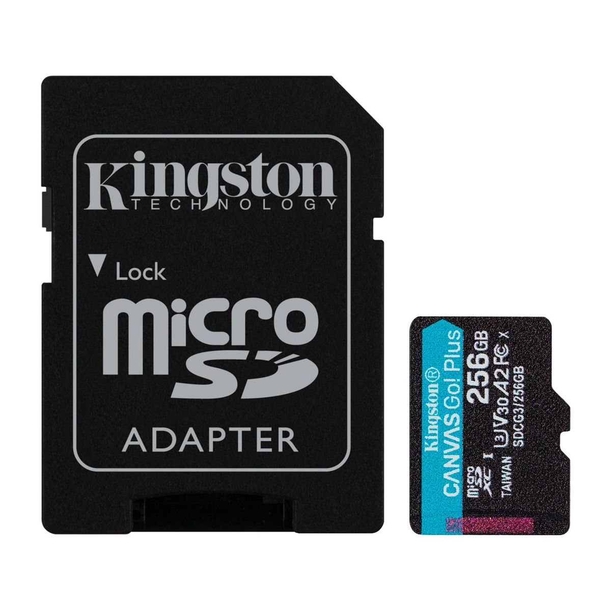 KINGSTON - Memoria Micro SD Kingston Canvas Go Plus 256GB C/Adaptador 170Mb/s