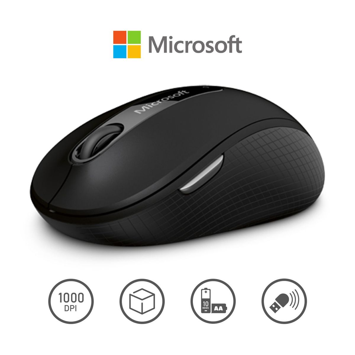 MICROSOFT - Mouse Microsoft Mobile 4000 Inalámbrico Negro