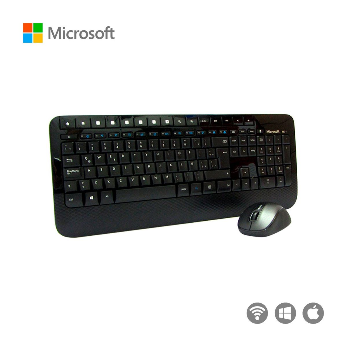 MICROSOFT - Kit Teclado Y Mouse Microsoft Desktop 2000 Wireless Negro