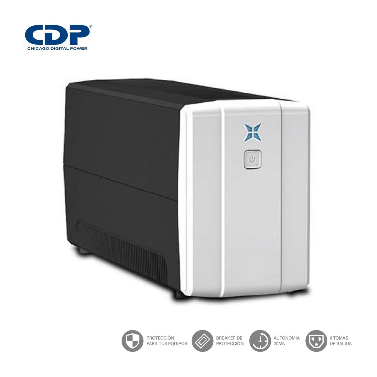 CDP - UPS CDP R-UPR508I 500VA/240W Autonomía 20 Min 8 Salidas