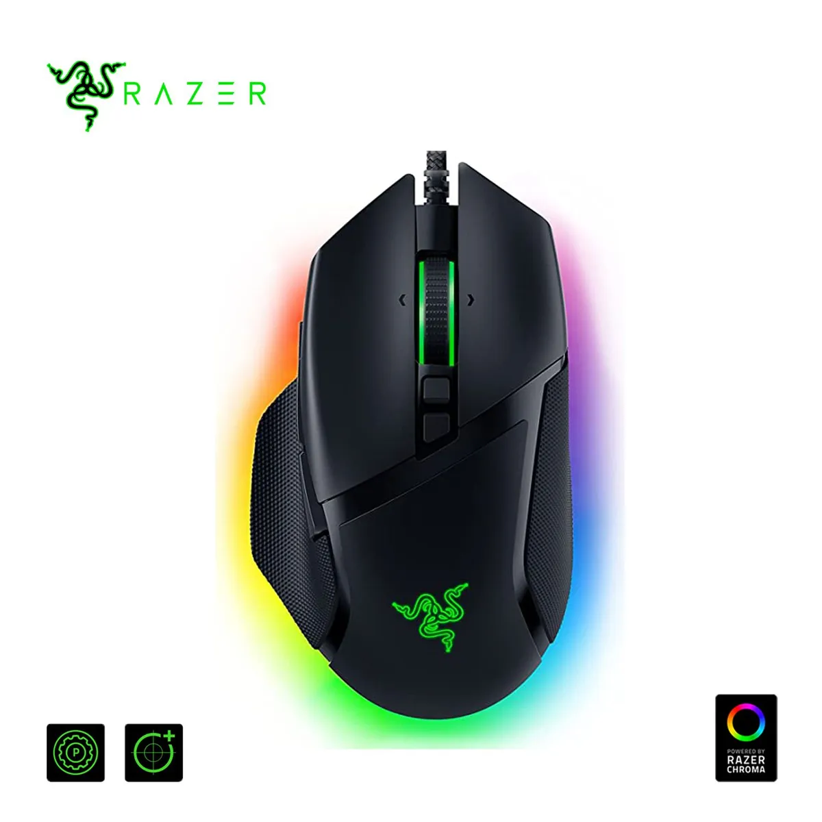 RAZER - Mouse Razer Basilisk V3 Focus+ 26,000 dpi 11 Botones USB RGB Chroma