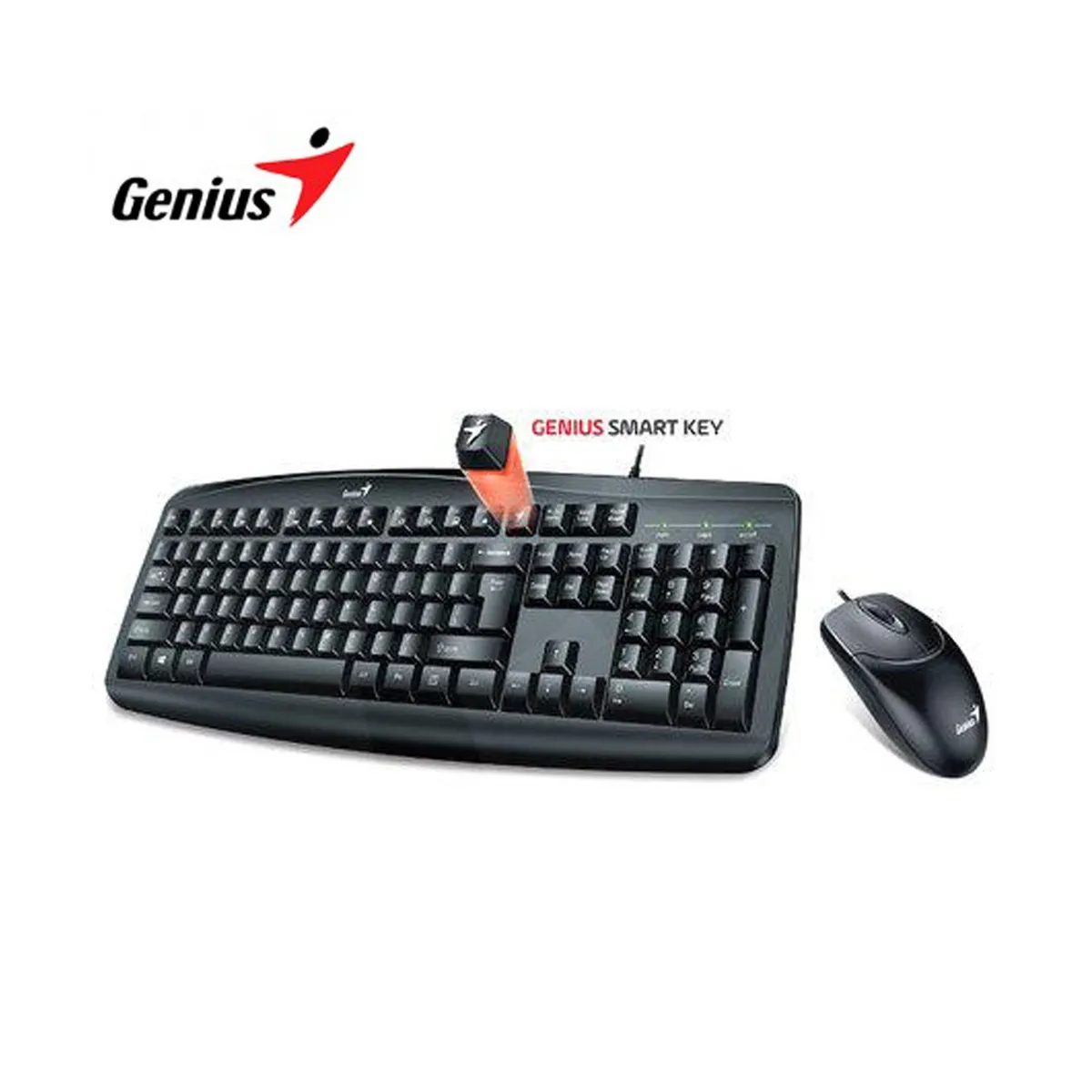GENIUS - Kit Teclado Y Mouse Genius Smart KM-200 Alambrico Negro
