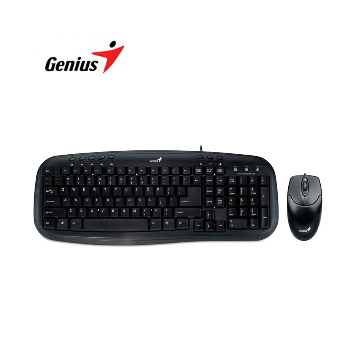 GENIUS - Kit Teclado Y Mouse Genius Smart KM-200 Alambrico Negro