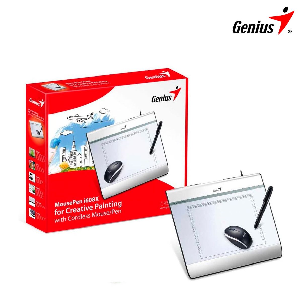 GENIUS - Tableta Grafica Digitalizadora Genius i608X 8x6" 1024 Niveles de Presión