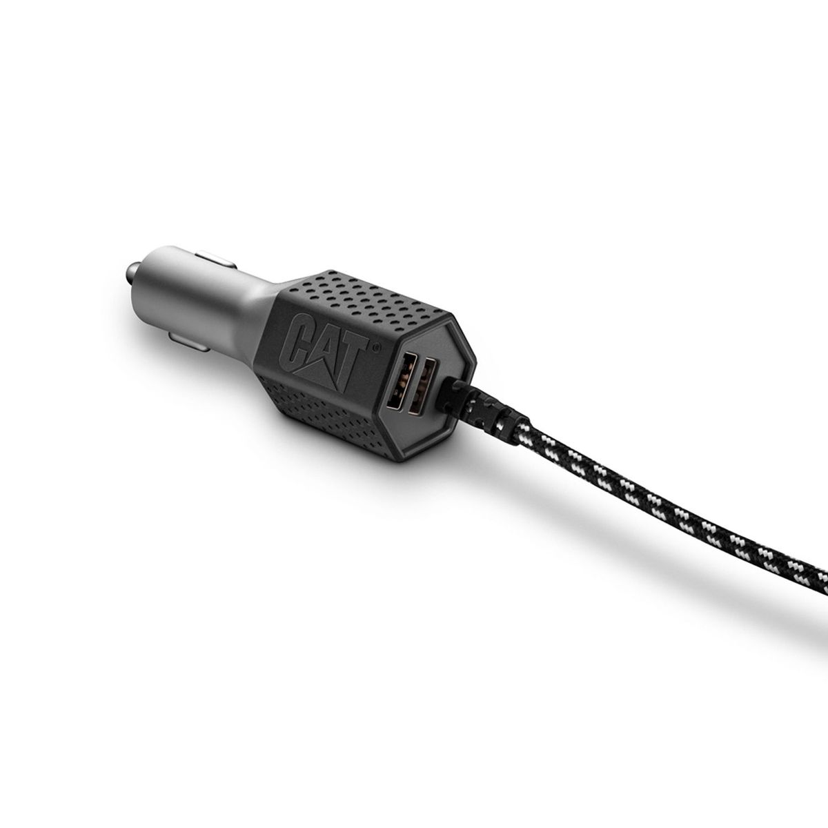 CAT - Cargador De Auto CAT Resistente Con Cable USB-Lightning 4.8 a 2 Puerto