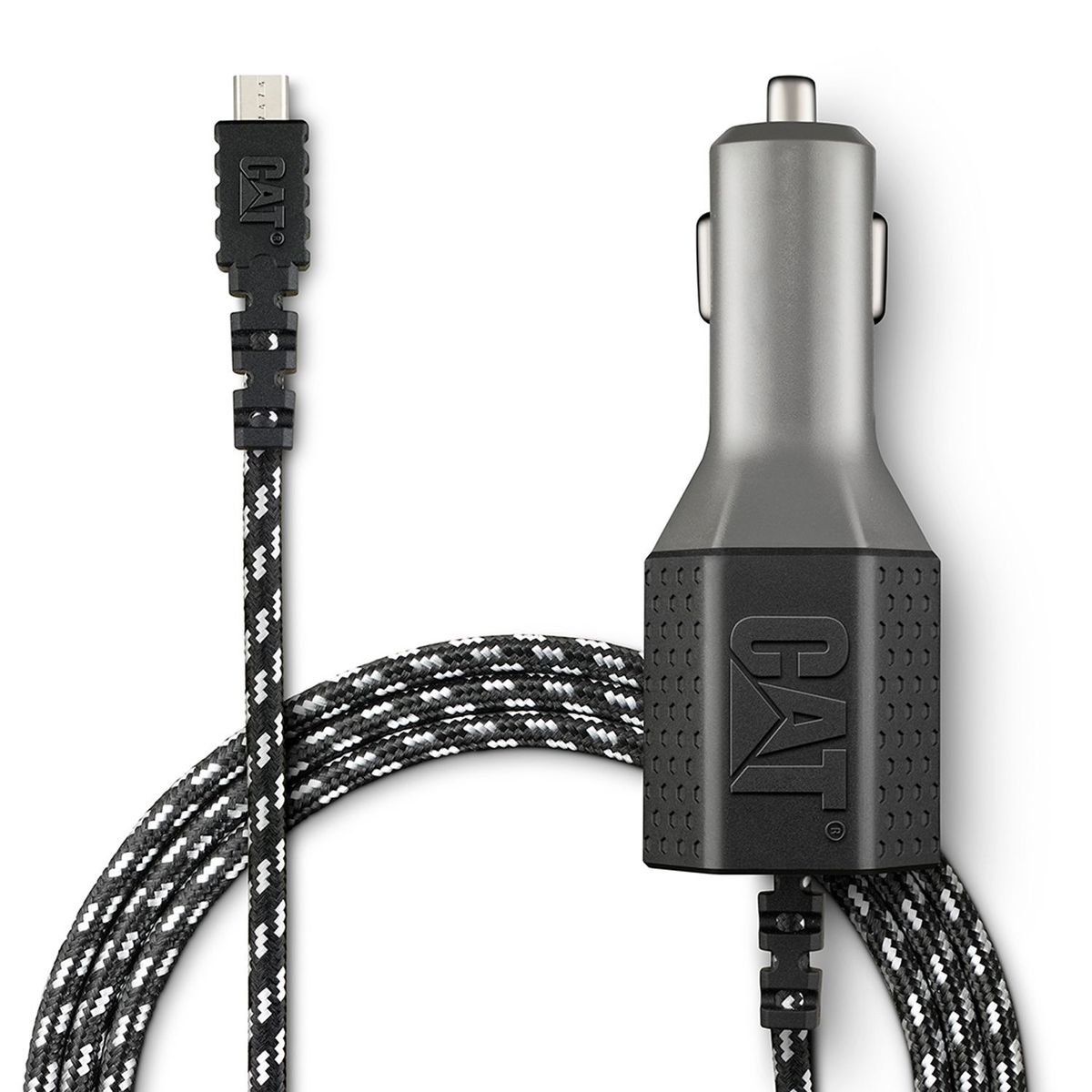CAT - Cargador De Auto CAT Resistente Con Cable USB-Micro USB 4.8 a 2 Puerto