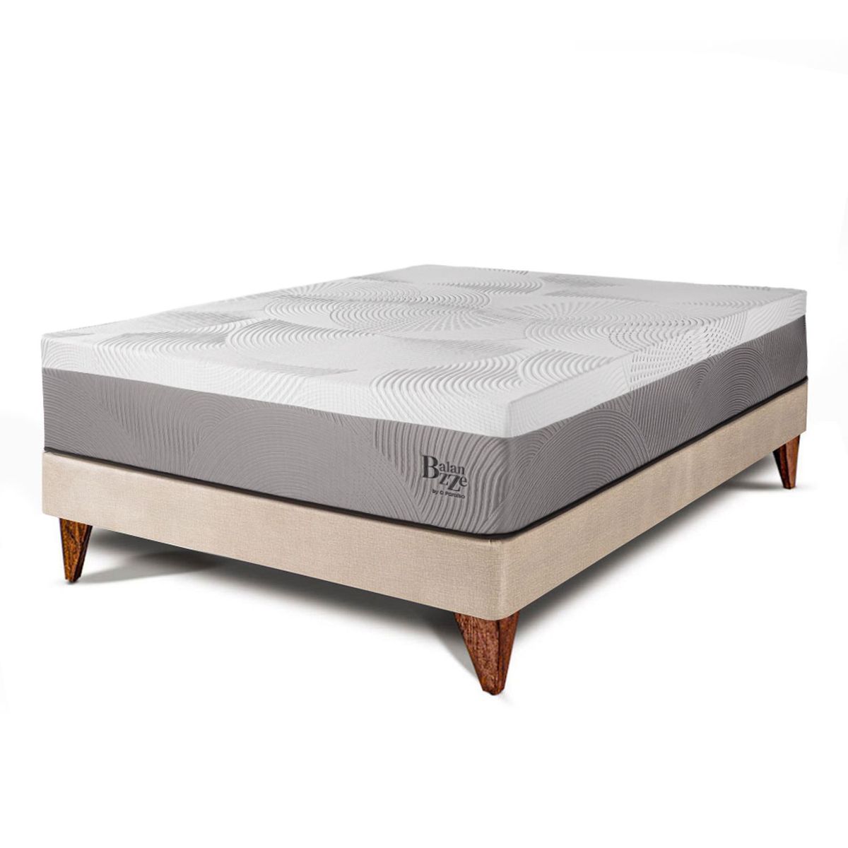 PARAISO - Cama Europea Balanzze 2 Plz + 2 Almohadas Viscoelásticas + Protector