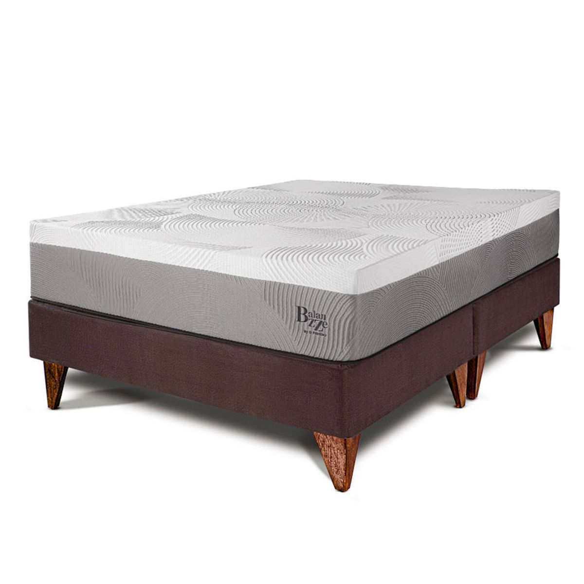 PARAISO - Cama Europea Balanzze Queen + 2 Almohadas Viscoelásticas + Protector