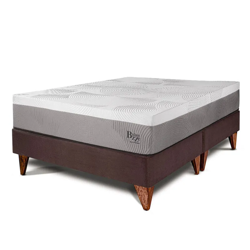 PARAISO - Cama Europea Balanzze Queen + 2 Almohadas Viscoelásticas + Protector