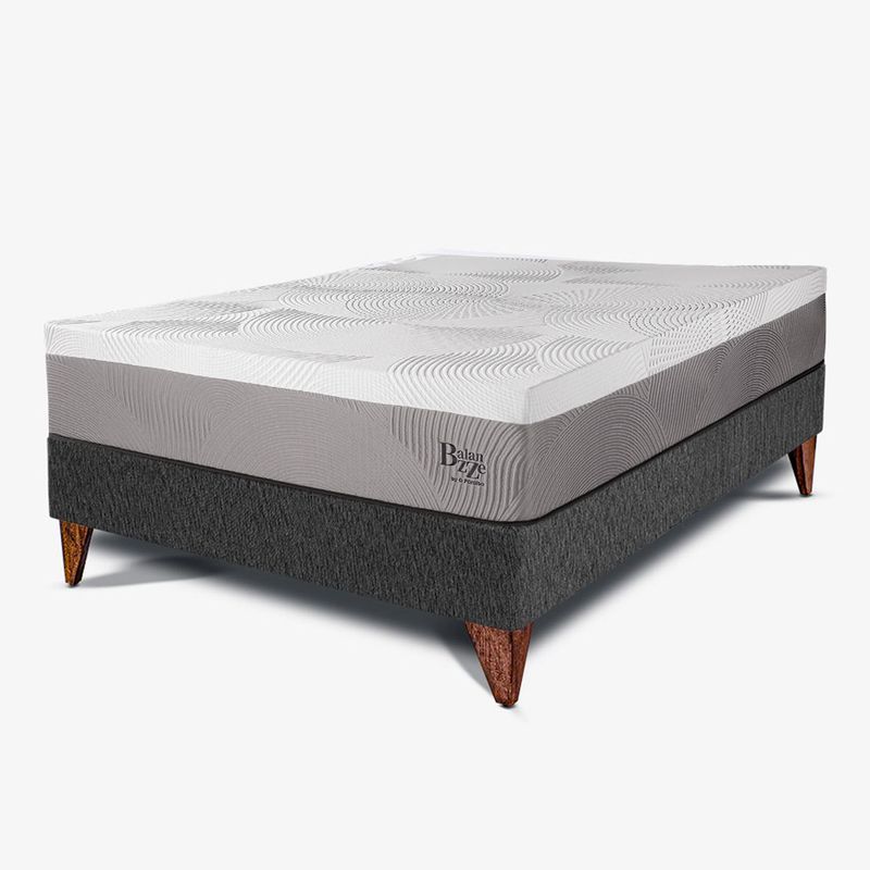 PARAISO - Cama Europea Balanzze 2 Plz + 2 Almohadas Viscoelásticas + Protector