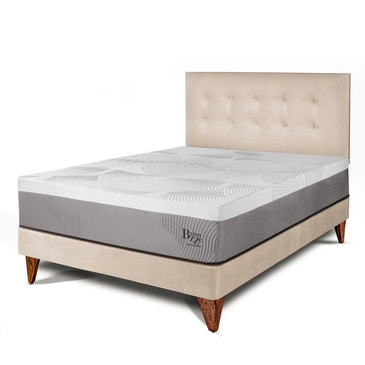 PARAISO - Dormitorio Europeo Balanzze 2 Plz + 2 Almohadas Viscoelásticas