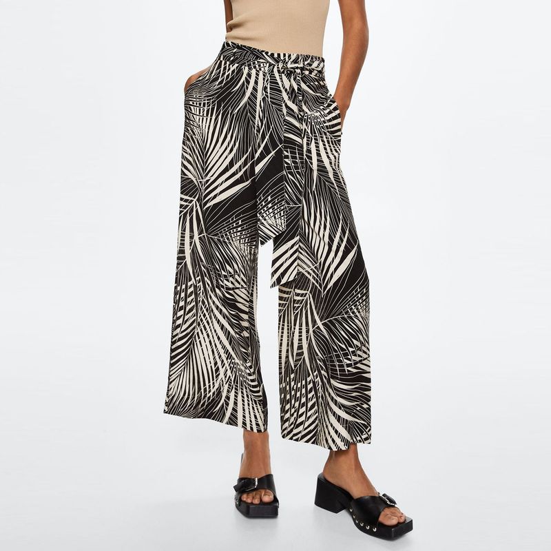 MANGO - Pantalón Palazzo Mujer Mango
