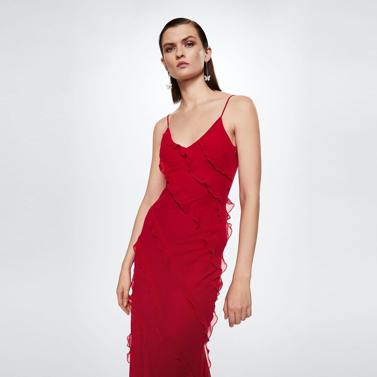 MANGO - Vestido Largo Mujer Mango