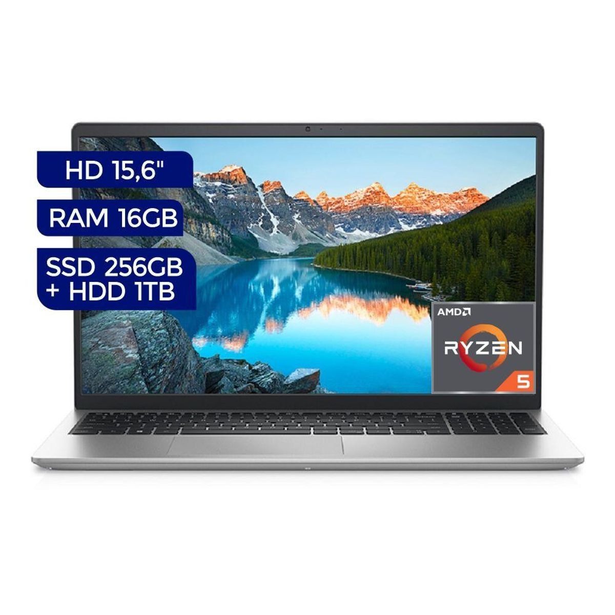 DELL - Laptop Inspiron 15 3515 Ryzen5 16GB 256GB+1TB W