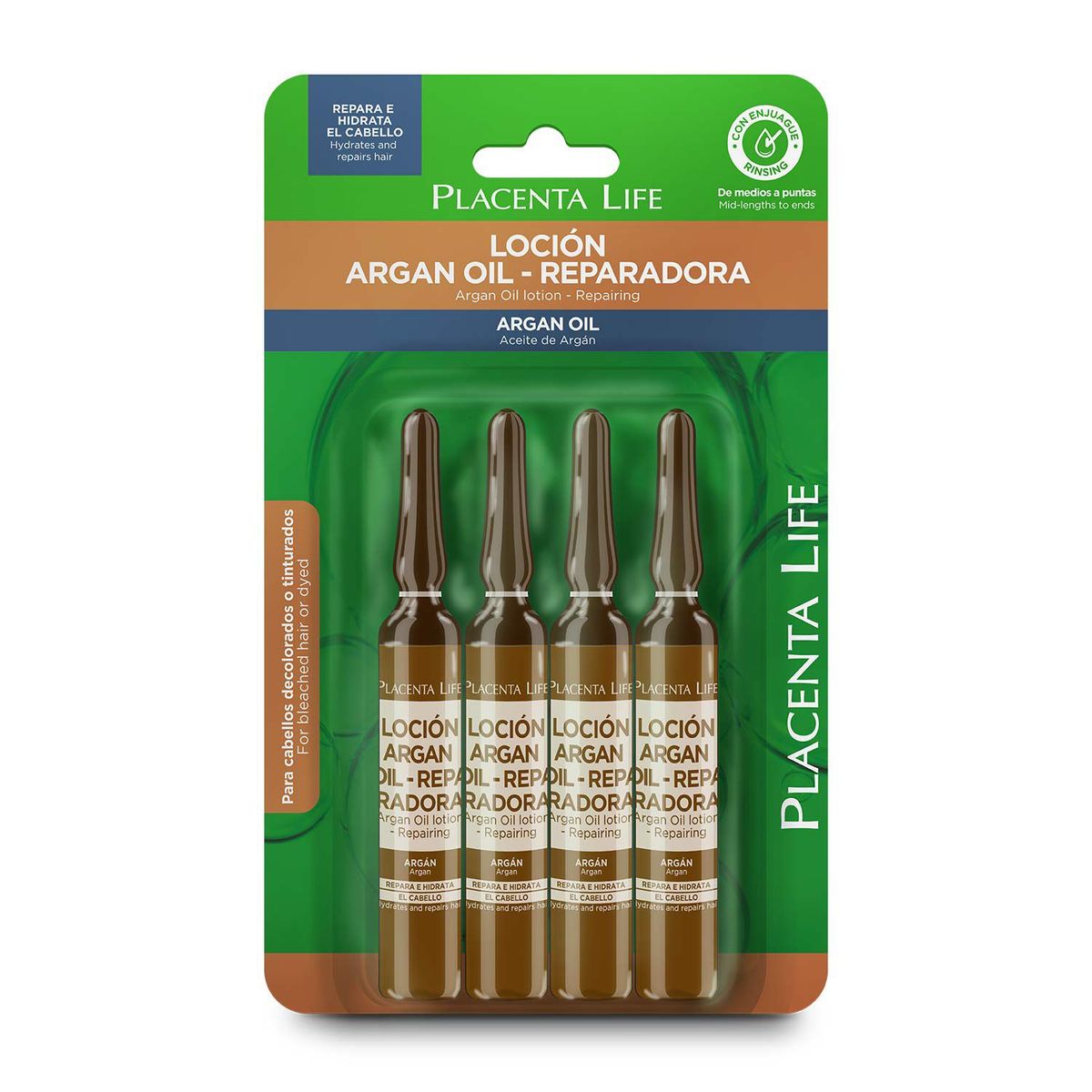 PLACENTA LIFE - Loción Reparadora Argan Oil Blister 4 Unid Placenta Life 