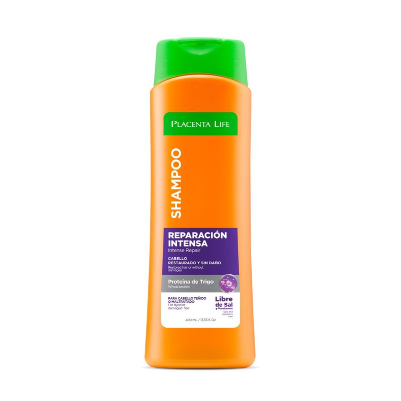 PLACENTA LIFE - Shampoo Reparación Intensa para Cabello Dañado 400ml Placenta Life