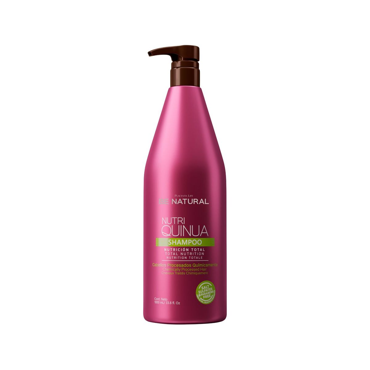 BE NATURAL - Shampoo Para Cabello Tinturado Nutri Quinua 1 Litro Be Natural