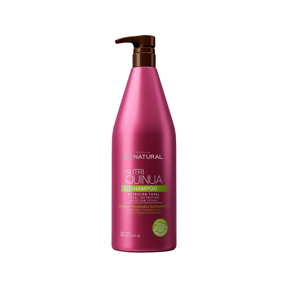 BE NATURAL - Shampoo Para Cabello Tinturado Nutri Quinua 1 Litro Be Natural