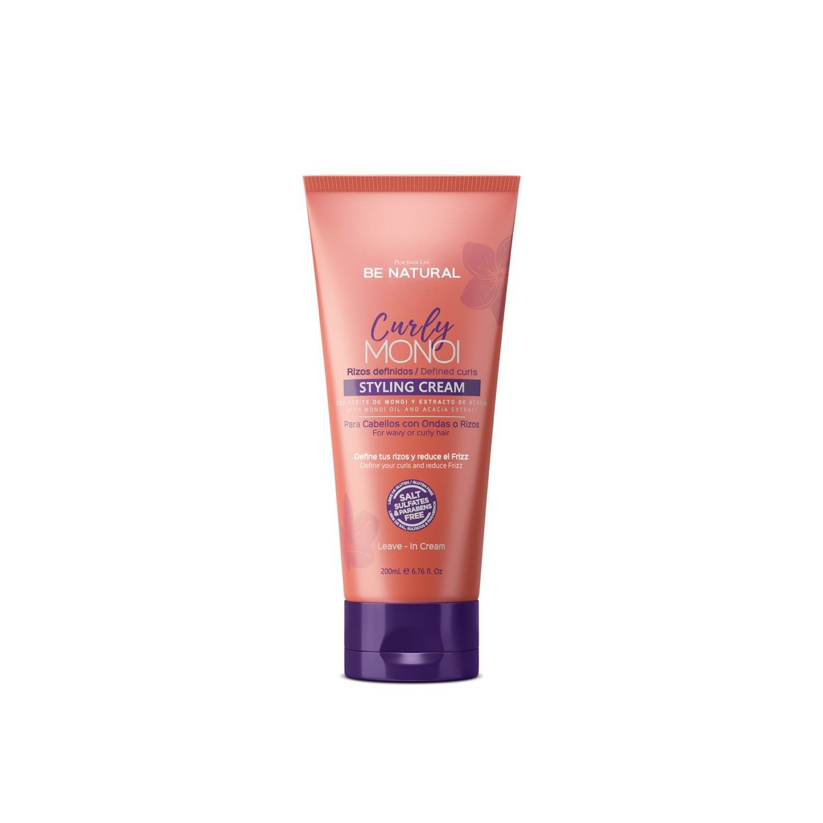 BE NATURAL - Crema de peinar para Cabello Rizado Curly Monoi 200ml Be Natural