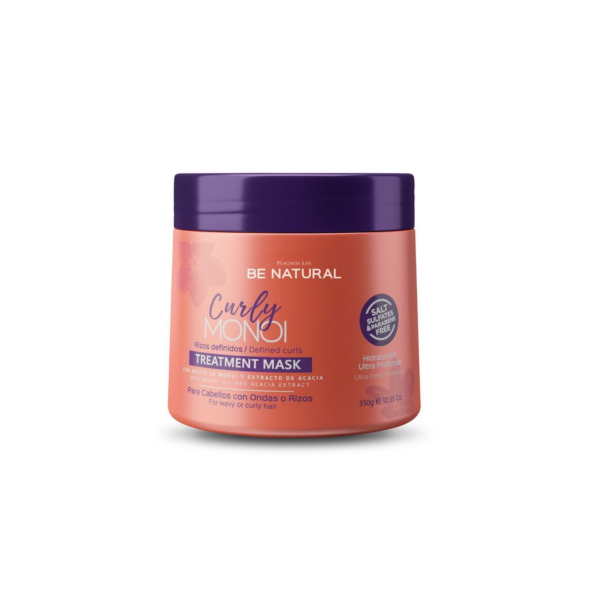 BE NATURAL - Mascarilla para Cabello Rizado Curly Monoi 350gr Be Natural