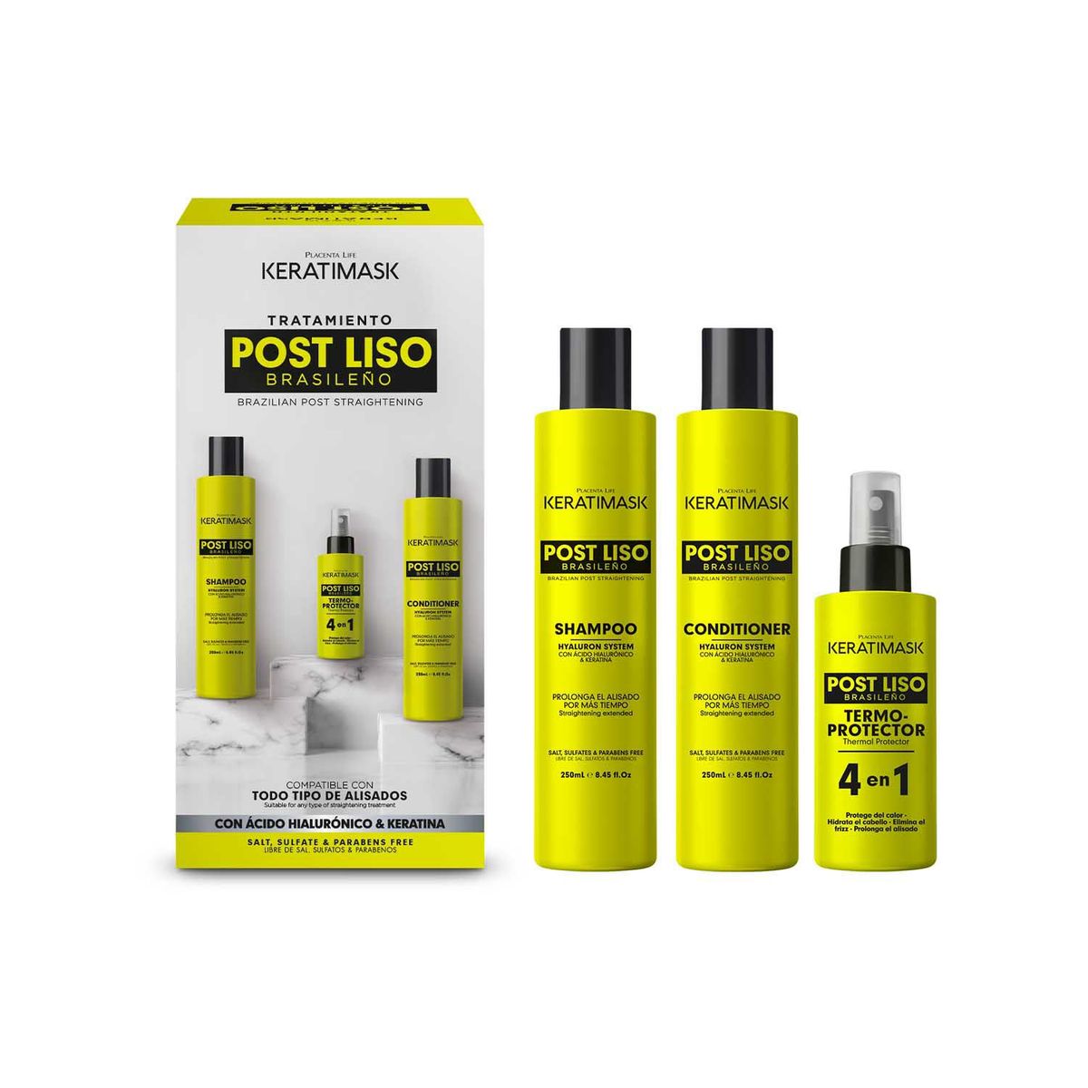 KERATIMASK - Post Liso Brasileño Kit Keratimask