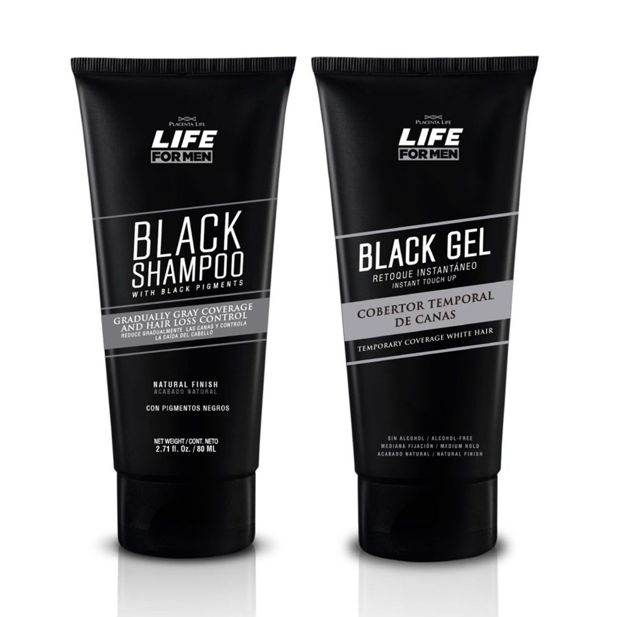 LIFE FOR MEN - Pack Black Shampoo y Black Gel Life For Men