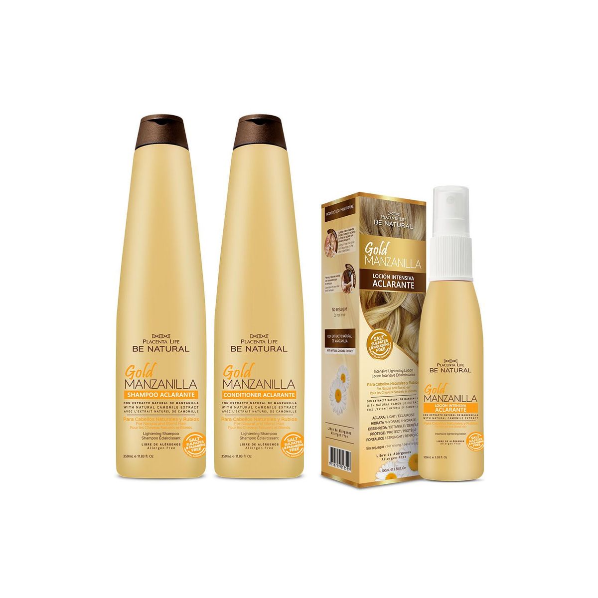 BE NATURAL - BE NATURAL Combo Gold Manzanilla 350ml