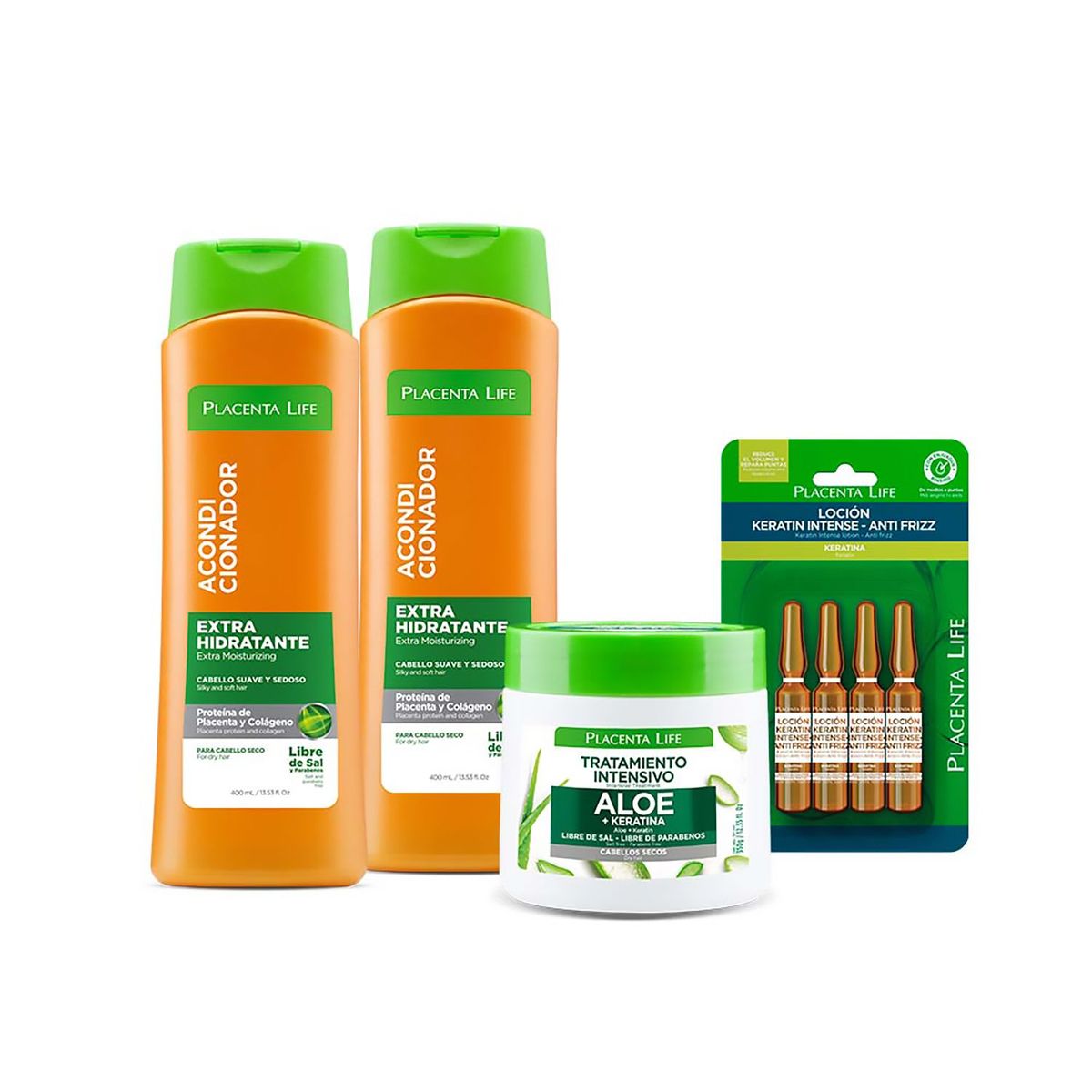 PLACENTA LIFE - Set Extra Hidratante para Cabello Seco Placenta Life