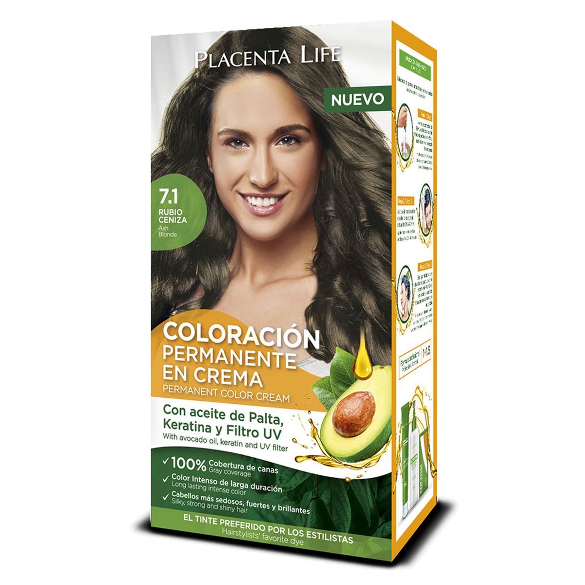 PLACENTA LIFE - PLACENTA LIFE Tinte 7.1 Rubio Ceniza Kit