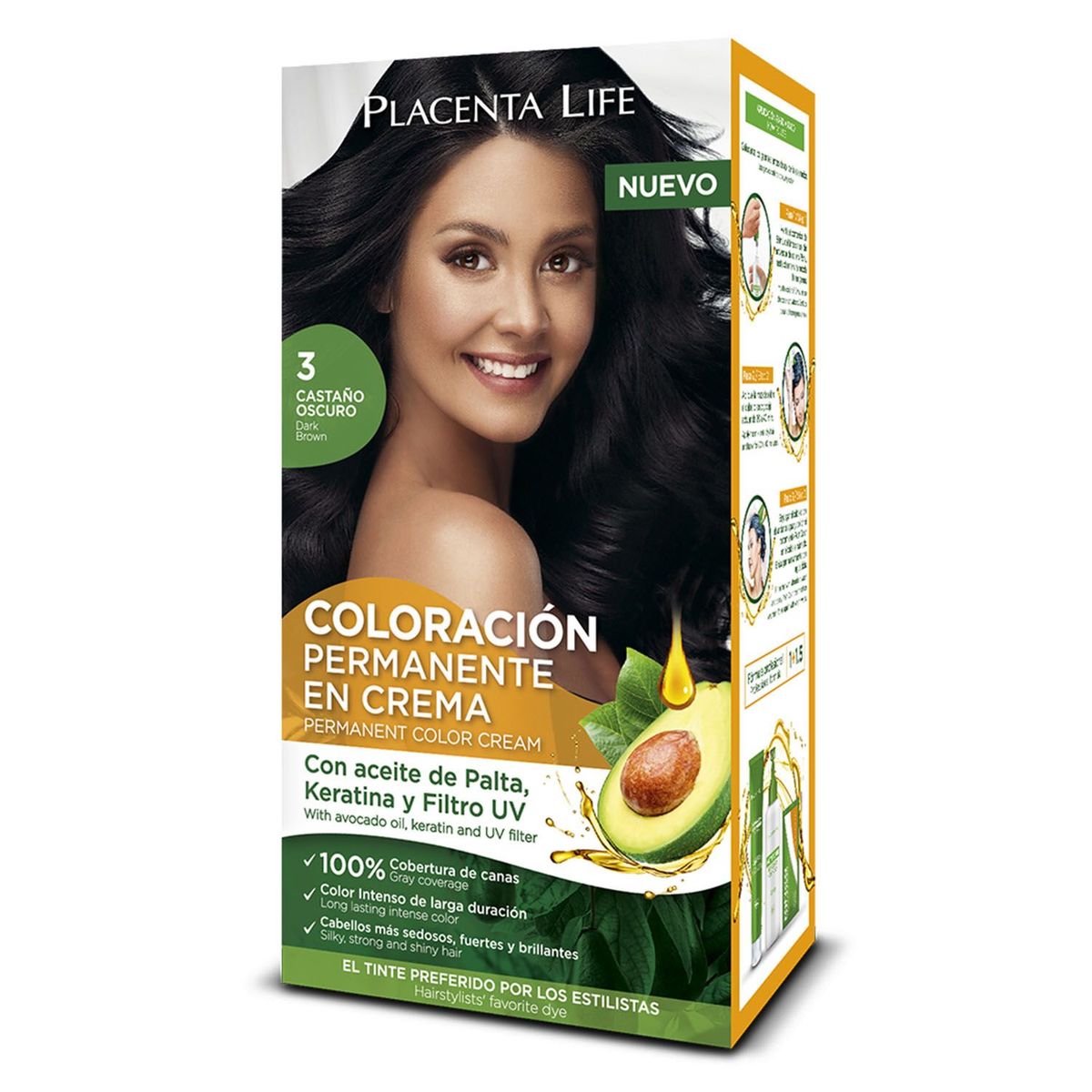 PLACENTA LIFE - PLACENTA LIFE Tinte 3 Castaño Oscuro Kit