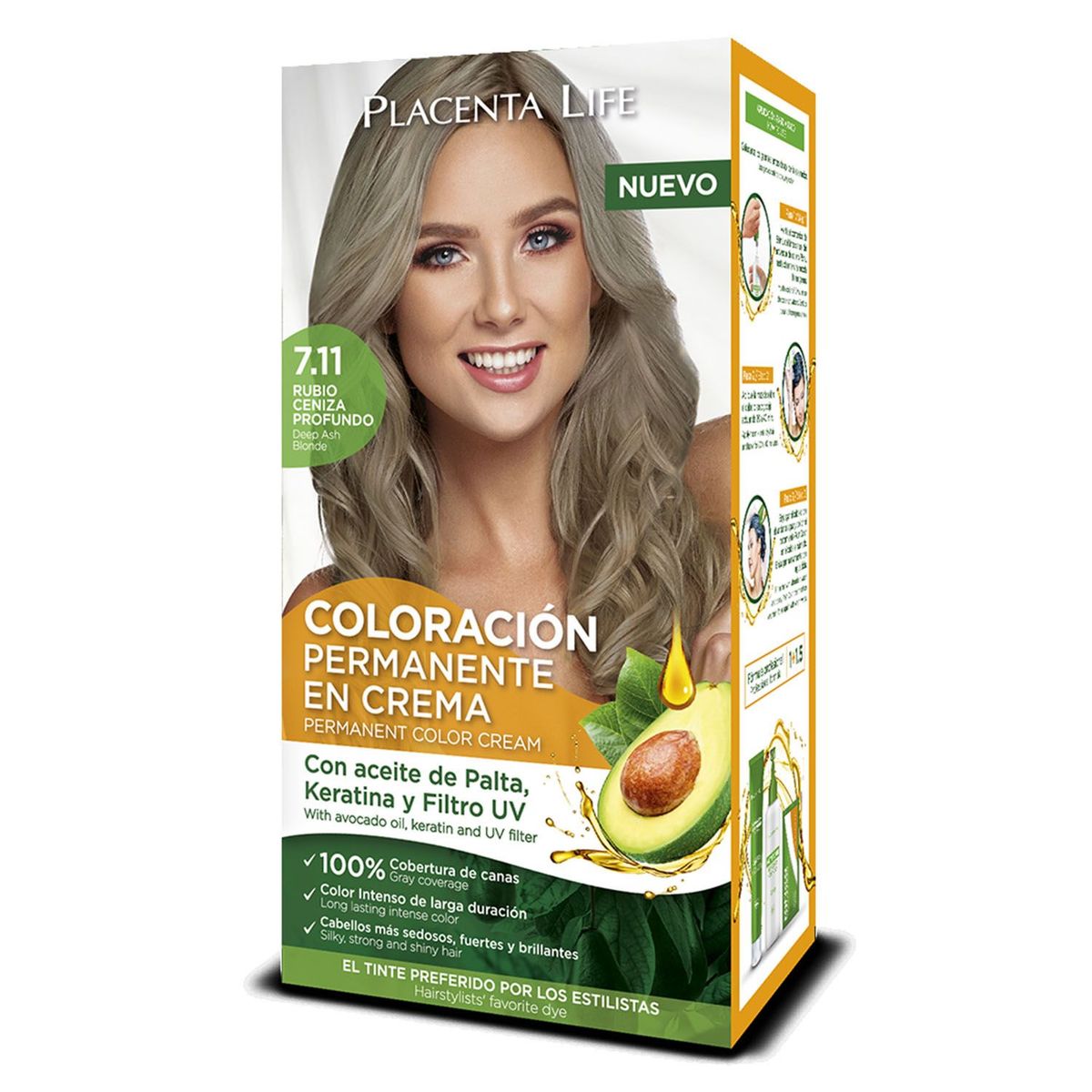 PLACENTA LIFE - PLACENTA LIFE Tinte 7.11 Rubio Ceniza Profundo