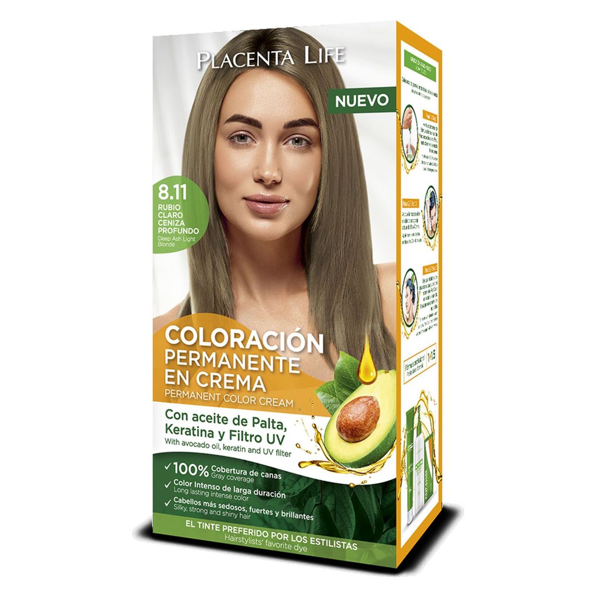 PLACENTA LIFE - PLACENTA LIFE Tinte 8.11 Rubio Claro Ceniza Profundo