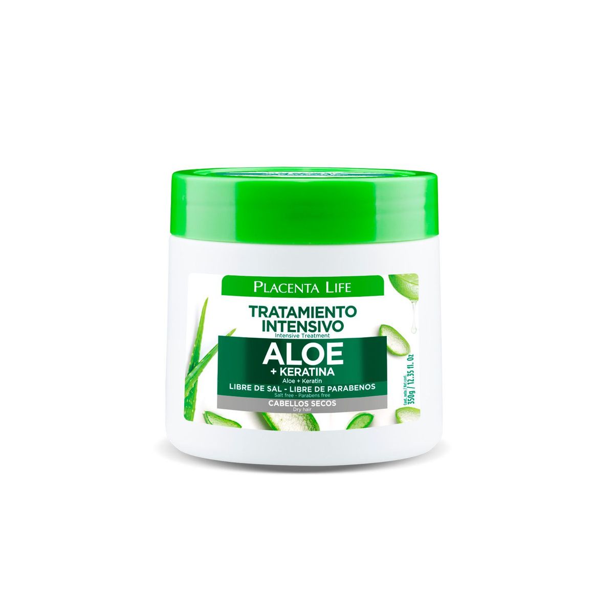 PLACENTA LIFE - Tratamiento Hidratante Aloe Vera y Keratina 350gr Placenta Life