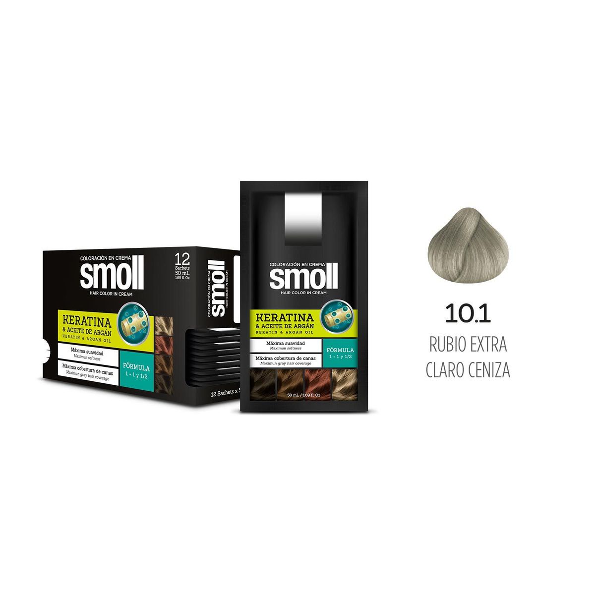  - Tinte para Cabello 10.1 Platino Caja 12 Unidades Smoll