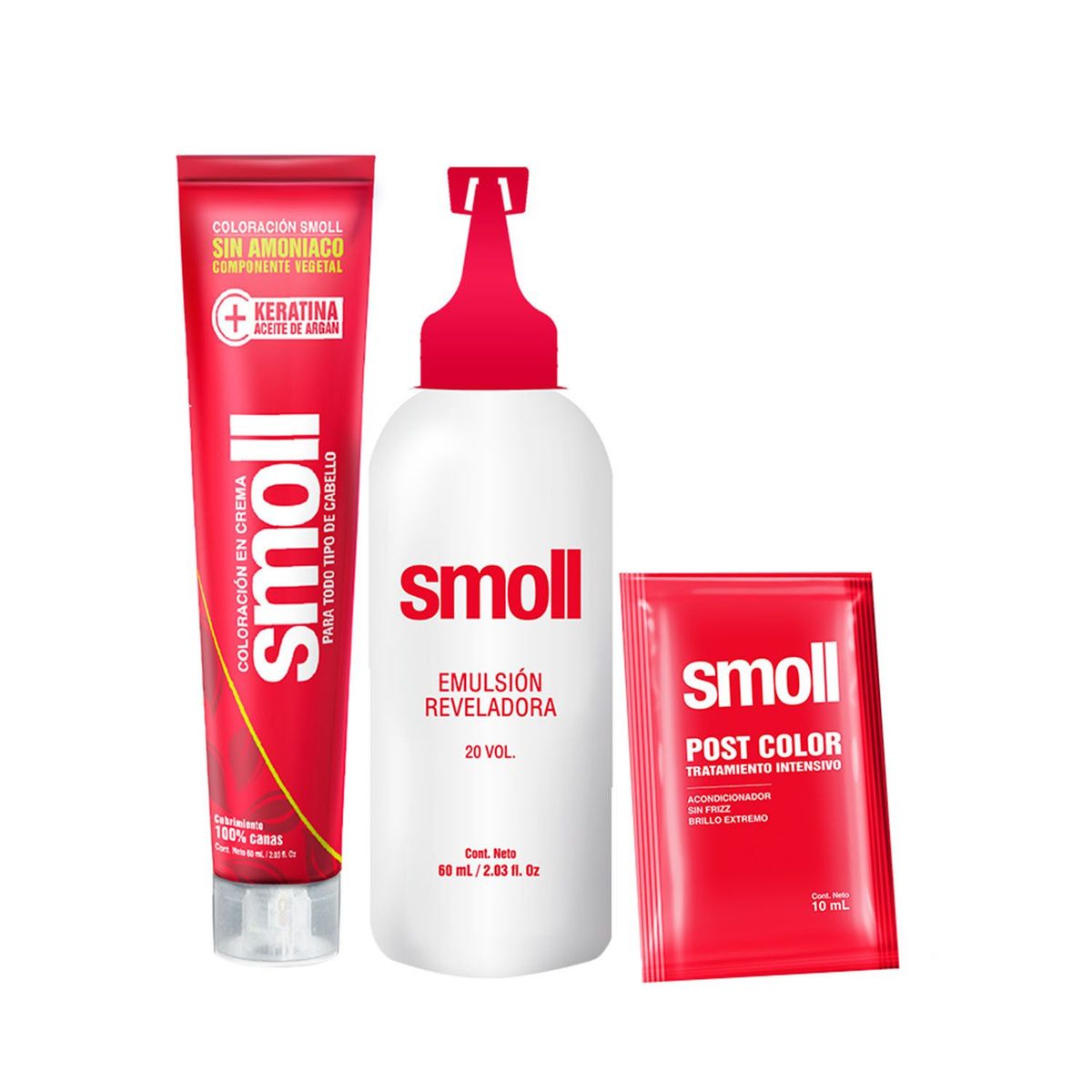  - Tinte para Cabello Sin Amoniaco 300 Castaño Oscuro Kit Smoll